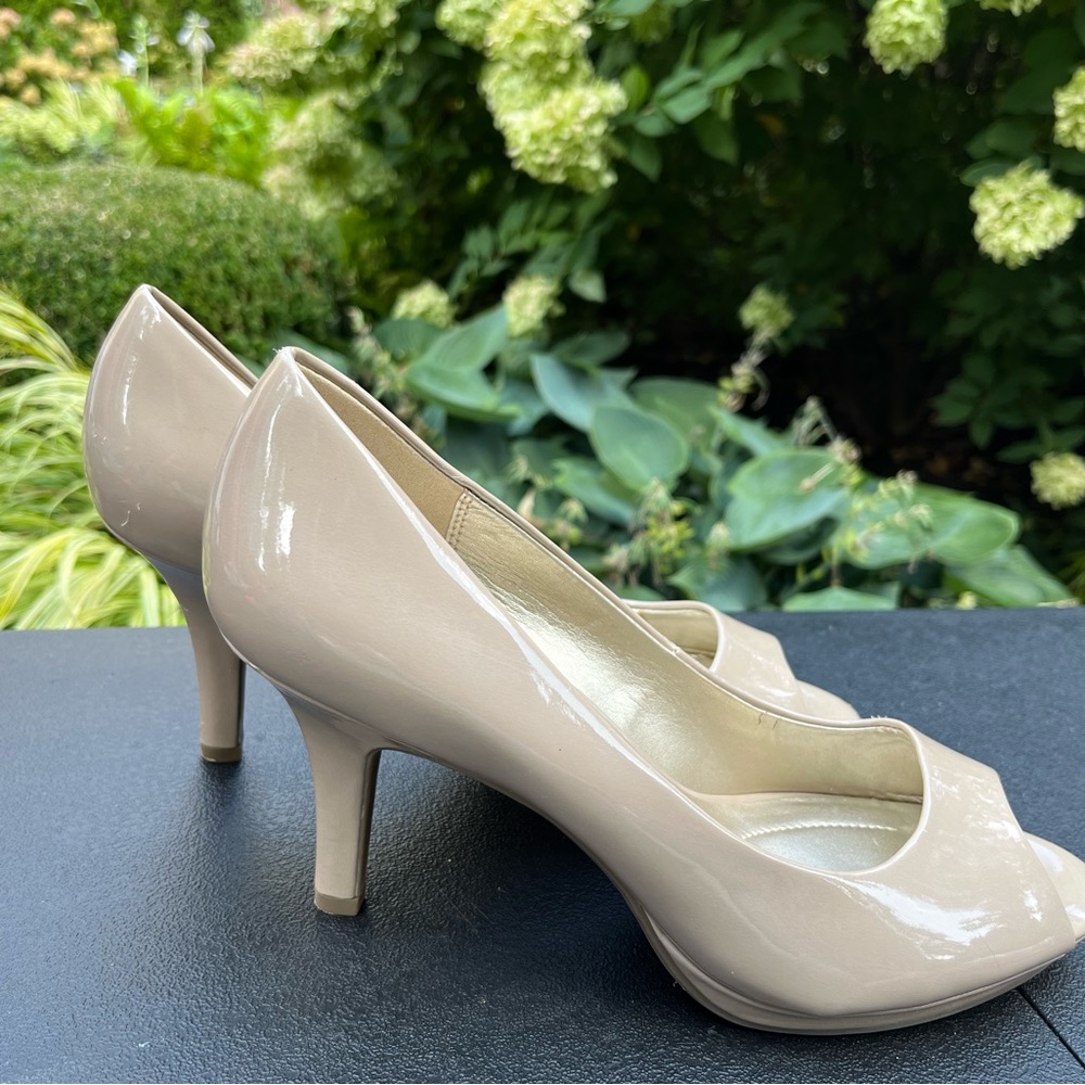 Tan Peep Toe heels